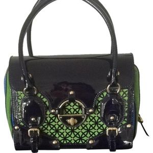 Versace color block suede top handle Exclusive